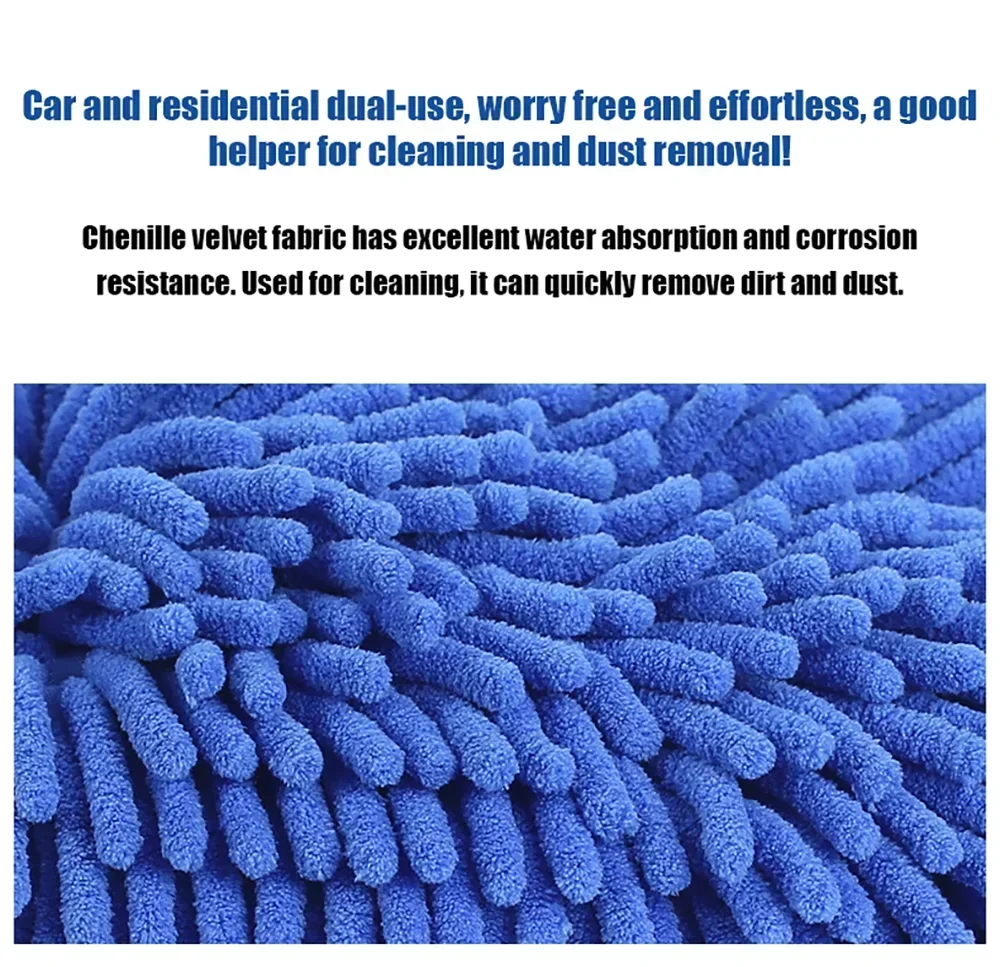 1-2Pcs Blue Microfiber Chenill - Microfiber Towel Detailing recensione e prezzo