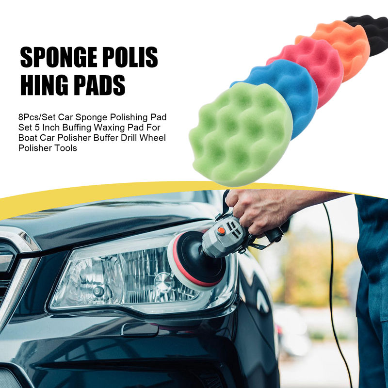 ABJA-8Pcs/Set Car Sponge Polis - Polish Pad Set Buffer recensione e prezzo