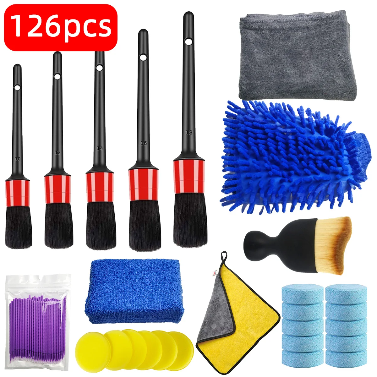 126-Piece Car Detail Cleaning  - Dirt Brush Interior recensione e prezzo