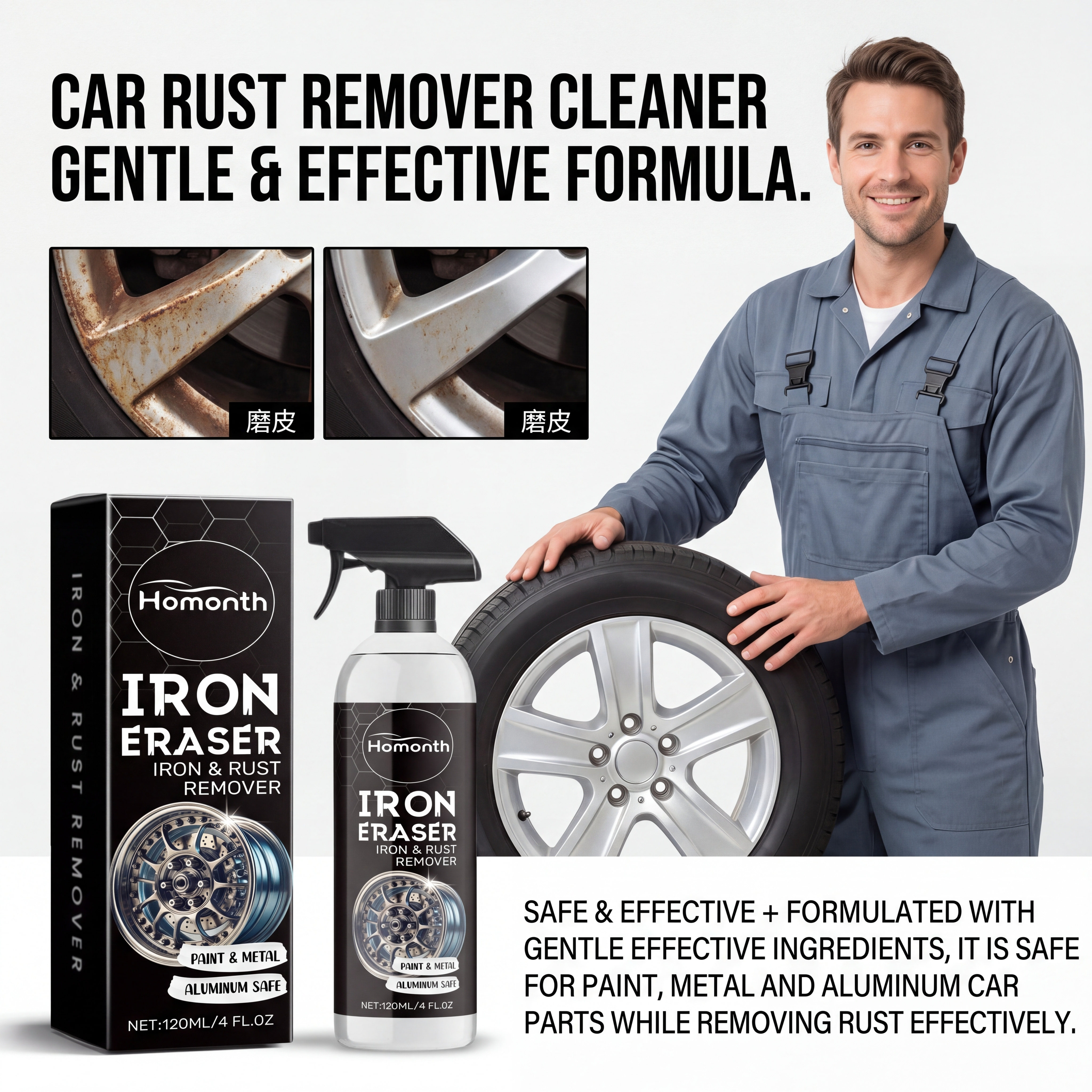 Car Rust Remover Spray Powerfu - Wheel Cleaner Alloy recensione e prezzo