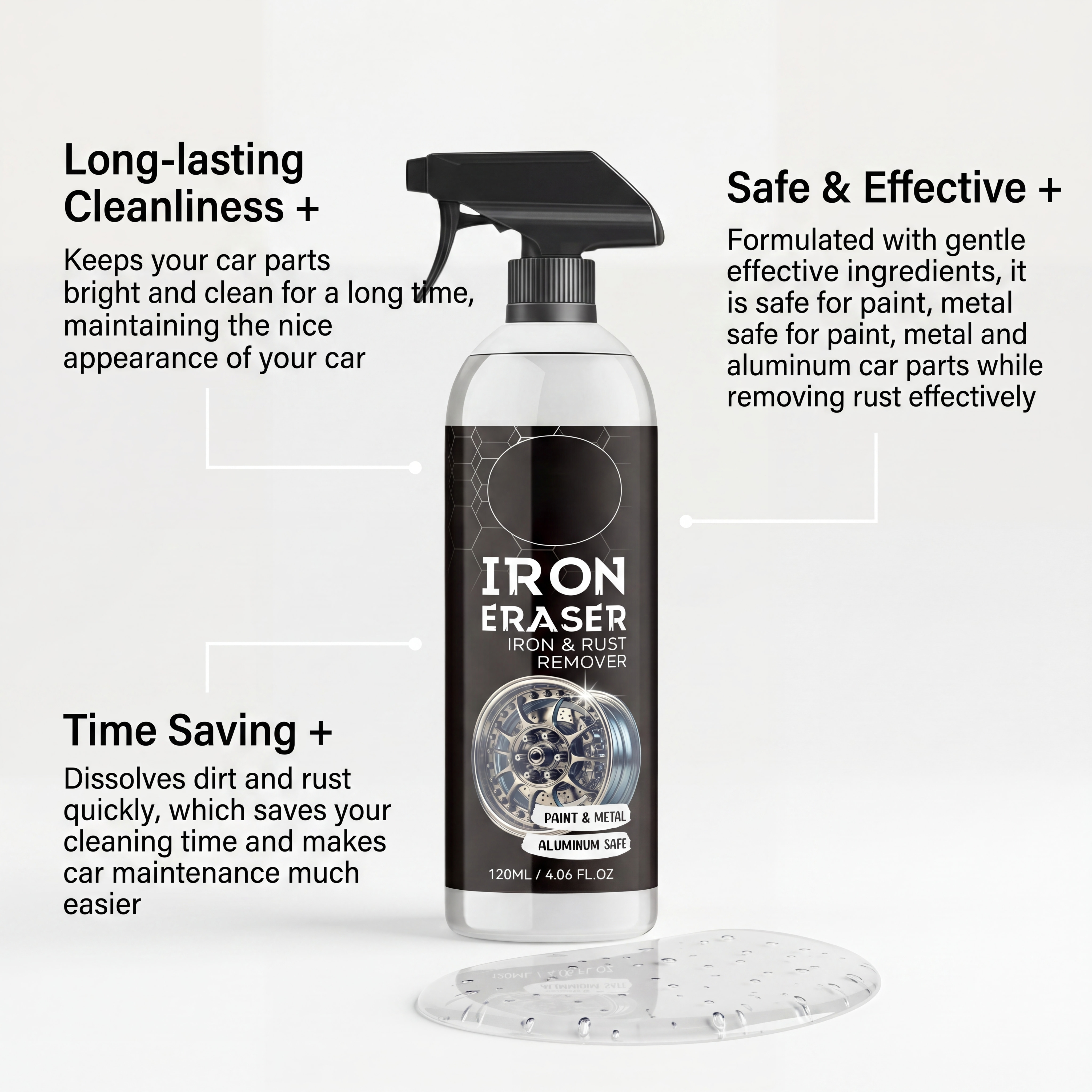 Car Rust Remover Spray Powerfu - Wheel Cleaner Alloy recensione e prezzo