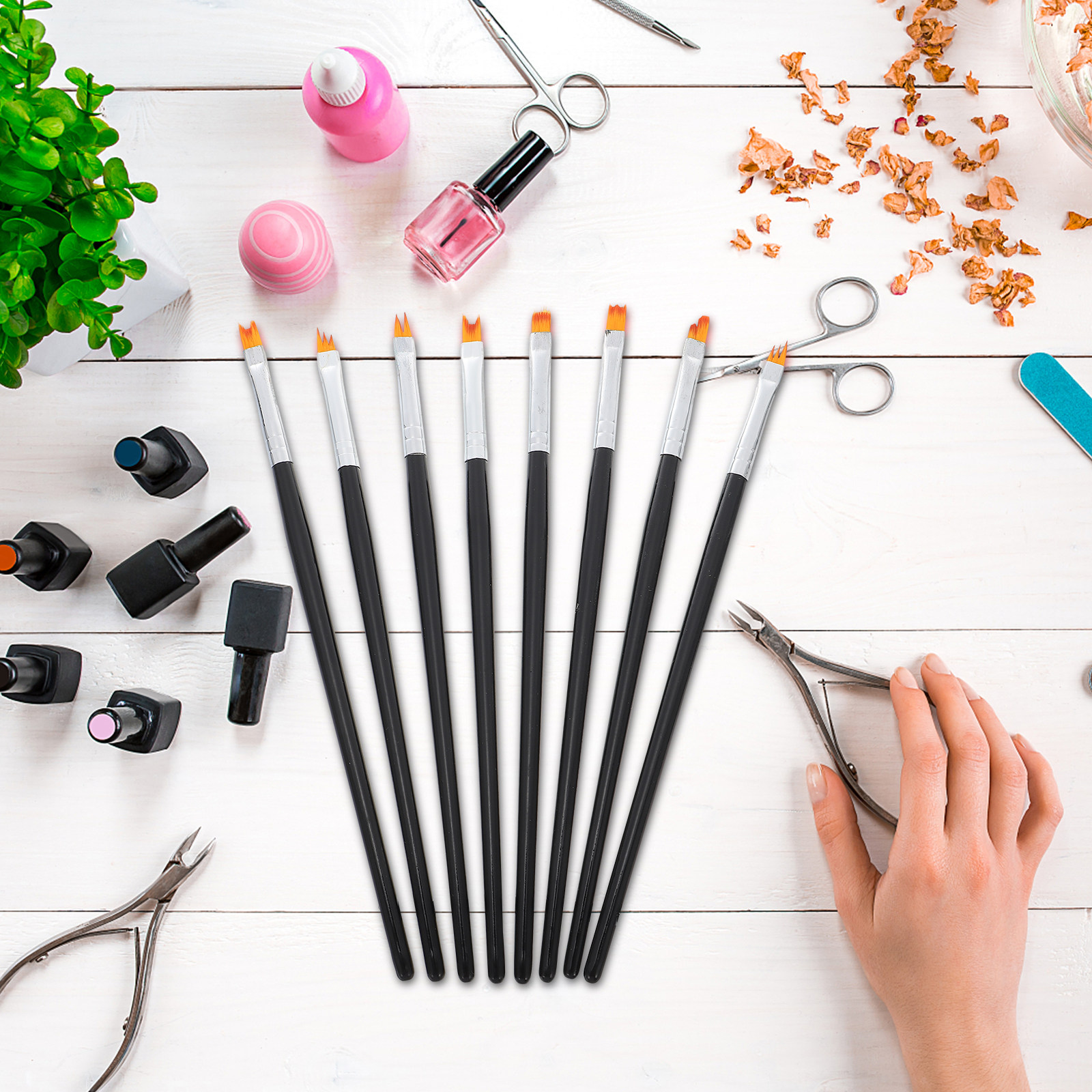 8Pcs Flower Nail Brush Set Nai - Detailing Brush Set recensione e prezzo