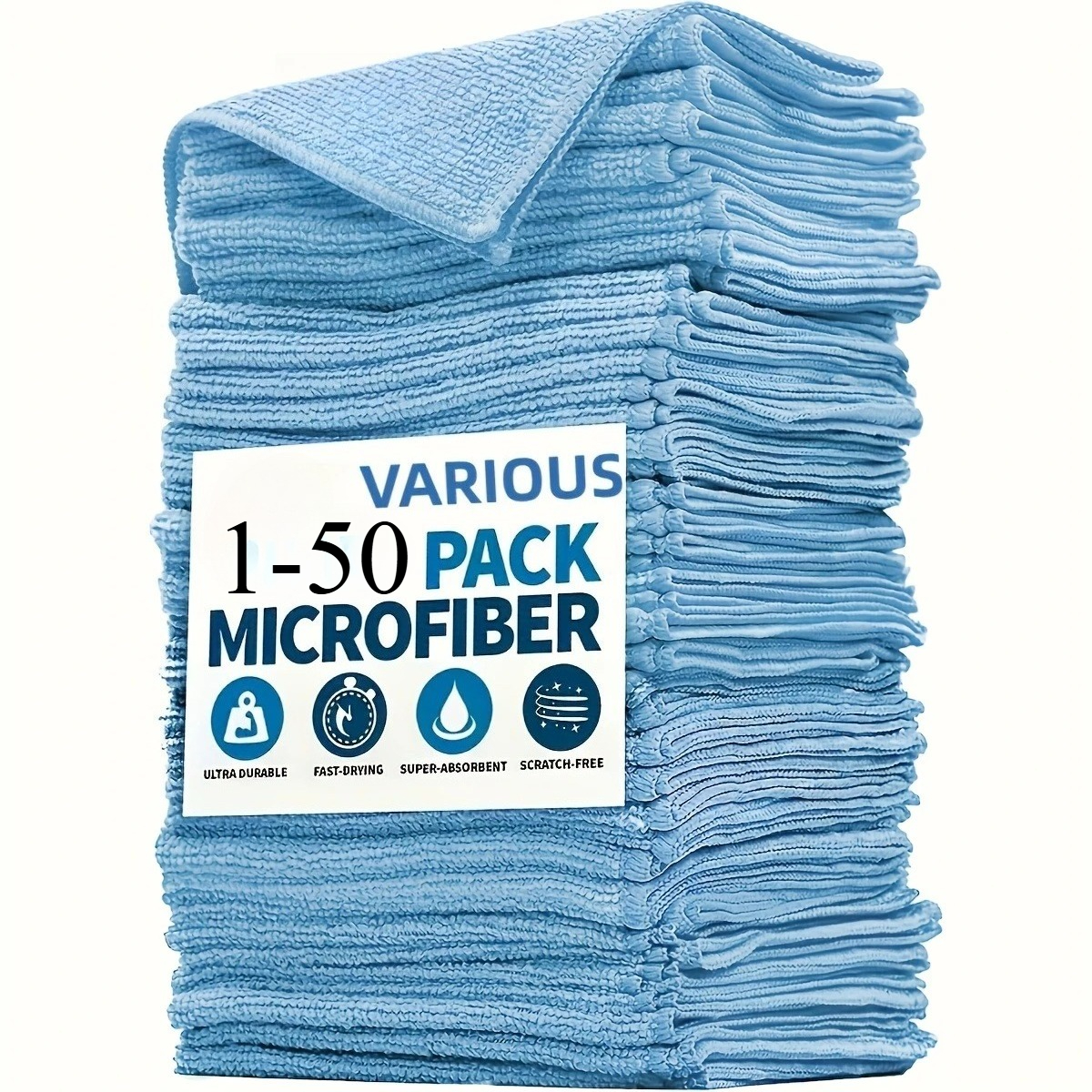 1-50pcs Light Blue Microfiber  - Microfiber Towel Detailing recensione e prezzo