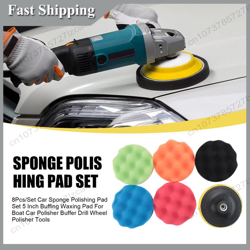 -A99Z 8Pcs/Set Car Sponge Poli - Polish Pad Set Buffer recensione e prezzo