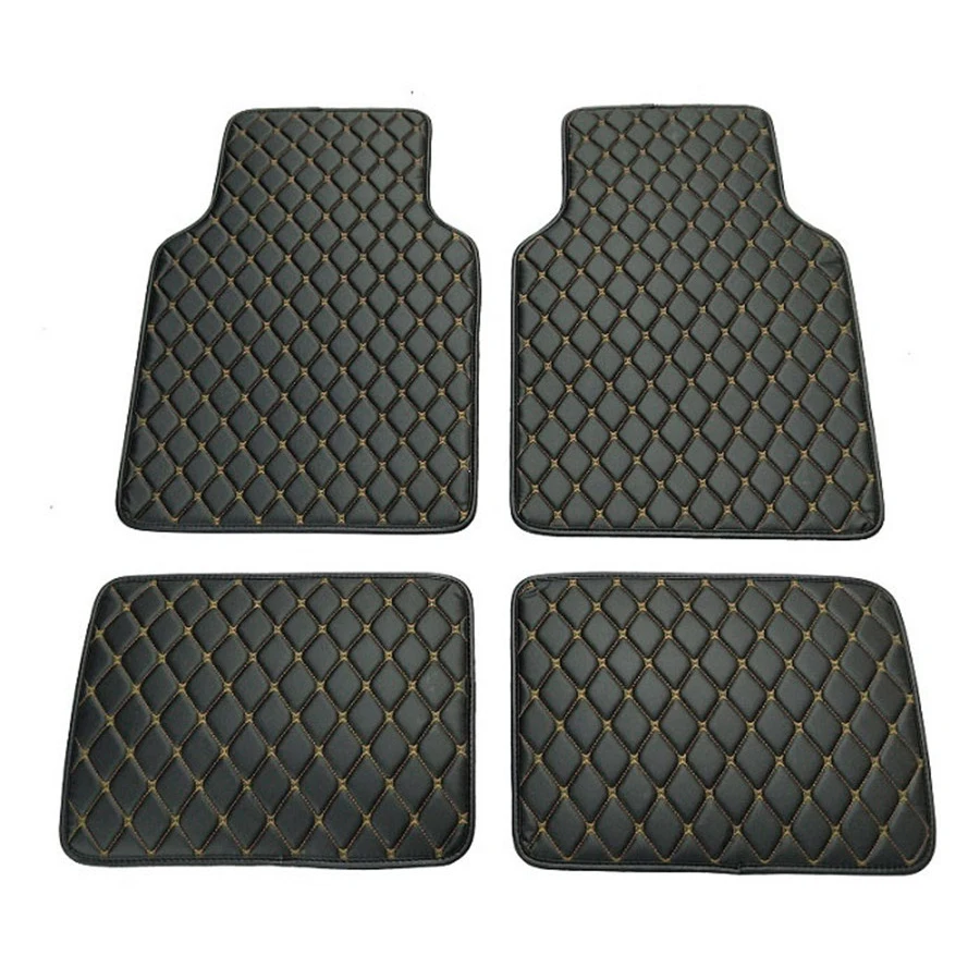 4pcs PU Leather Black Car Floo - Leather Cleaner Interior recensione e prezzo
