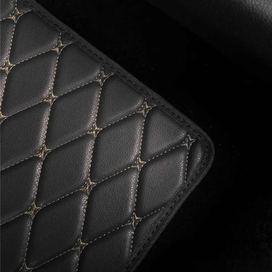 4pcs PU Leather Black Car Floo - Leather Cleaner Interior recensione e prezzo