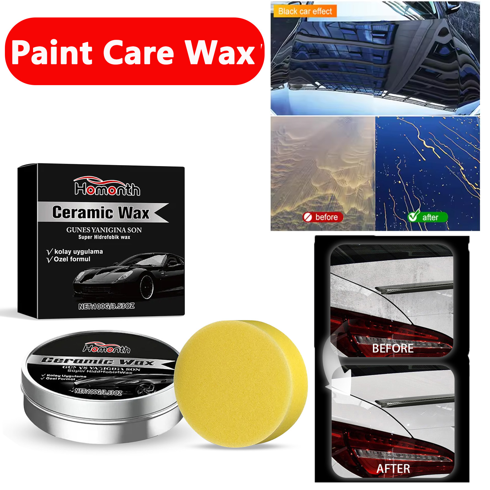 Car Coating Polishing Care Wax - Car Wax Ceramic Coating recensione e prezzo