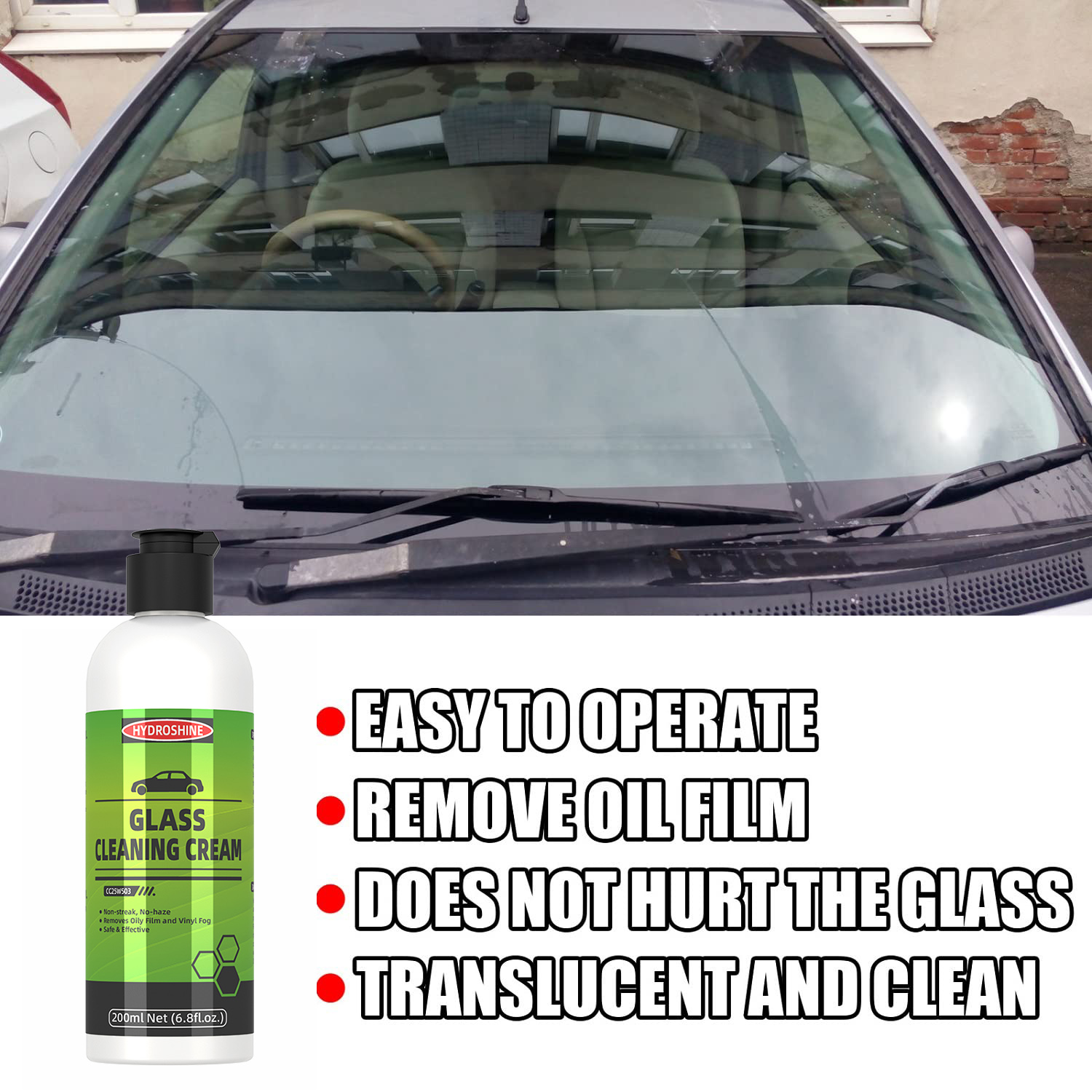 Hydroshine Car Glass Oil Film  - Glass Cleaner Streak recensione e prezzo