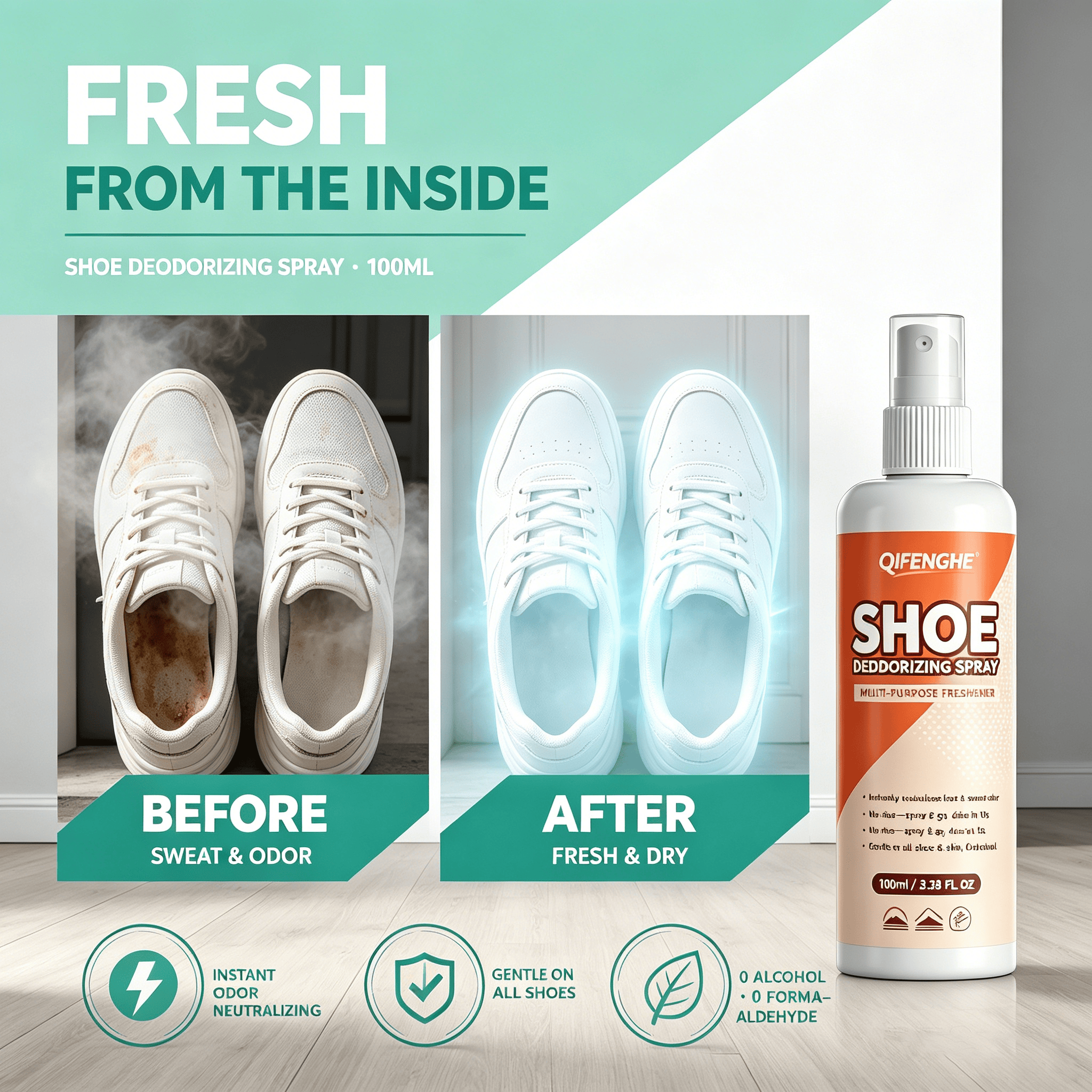 Shoe Deodorizer Spray 100ml –  - Odor Eliminator Car recensione e prezzo