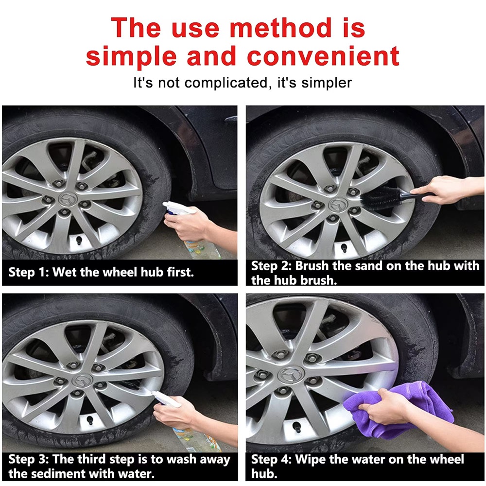 Car Wheel Brush Soft Bristle T - Wheel Cleaner Alloy recensione e prezzo