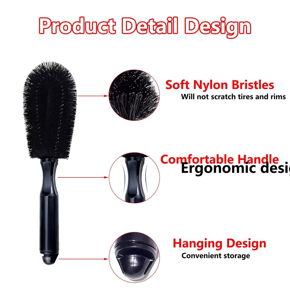 Car Wheel Brush Soft Bristle T - Wheel Cleaner Alloy recensione e prezzo